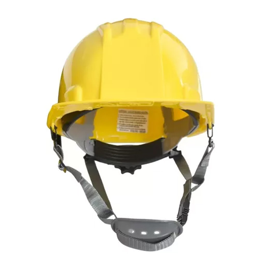 Casco Amarillo con Barbuquejo