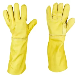 Guantes de vaqueta largos