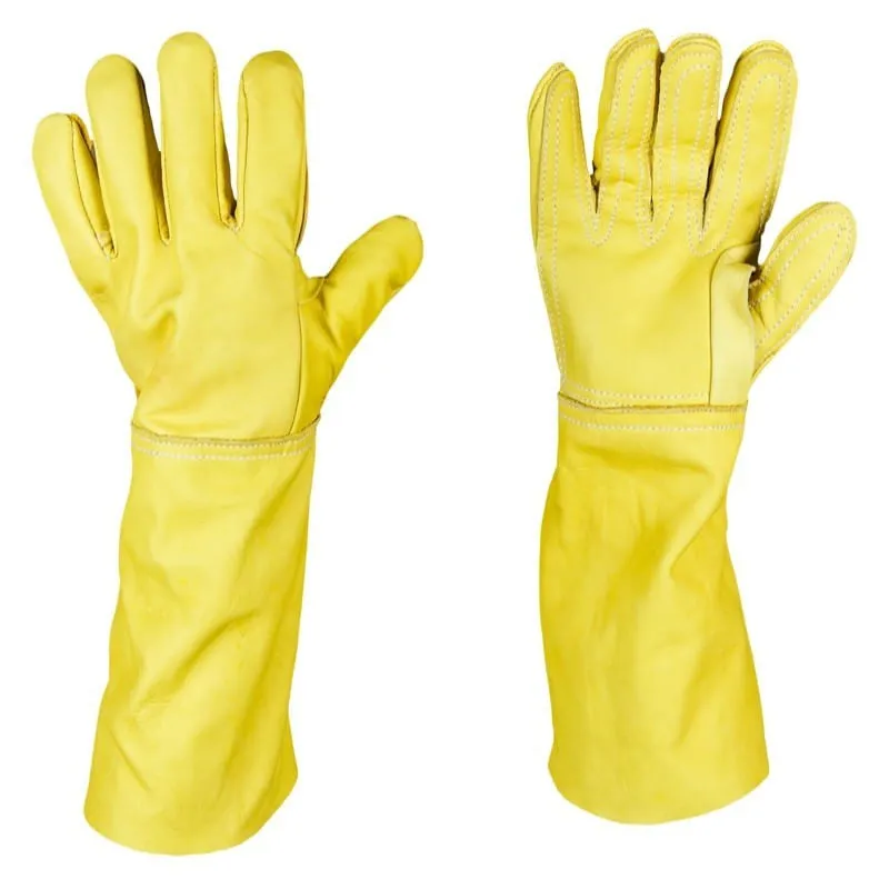 Guantes de vaqueta largos